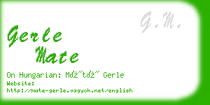 gerle mate business card